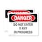 Signmission Do Not Enter X-Ray In Progress Danger Sign, Vinyl Decal, 10in W x 7in L, 2PK OS-2PACK-DS-D-710-L-2143 - alternate 1